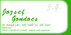 jozsef gondocs business card